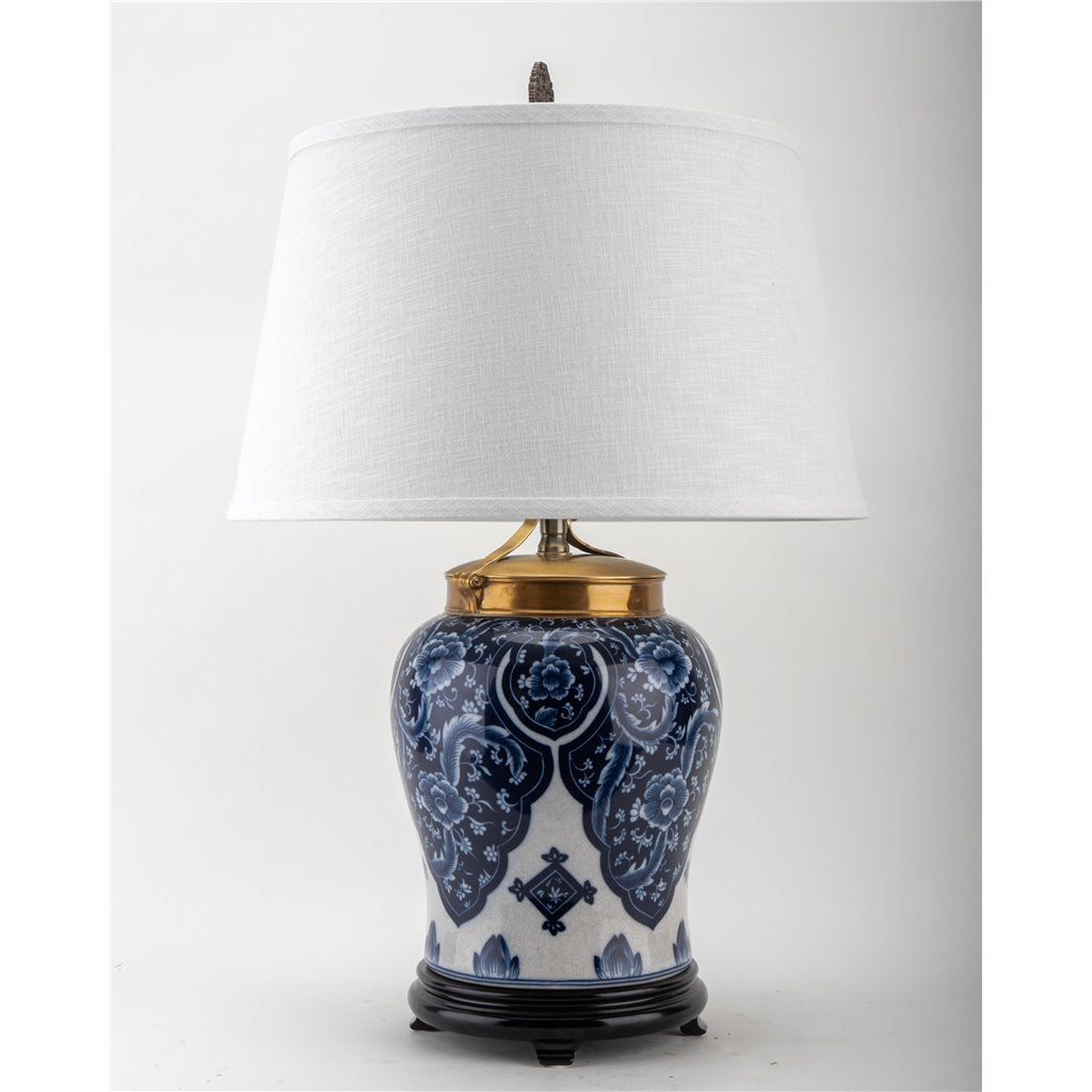 Warrior Blue Porcelain Table Lamp Bronze Ormolu