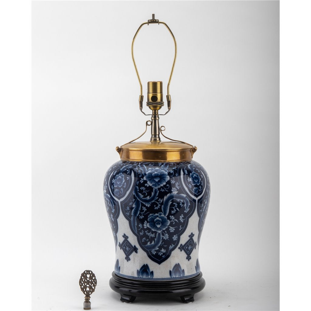 Warrior Blue Porcelain Table Lamp Bronze Ormolu