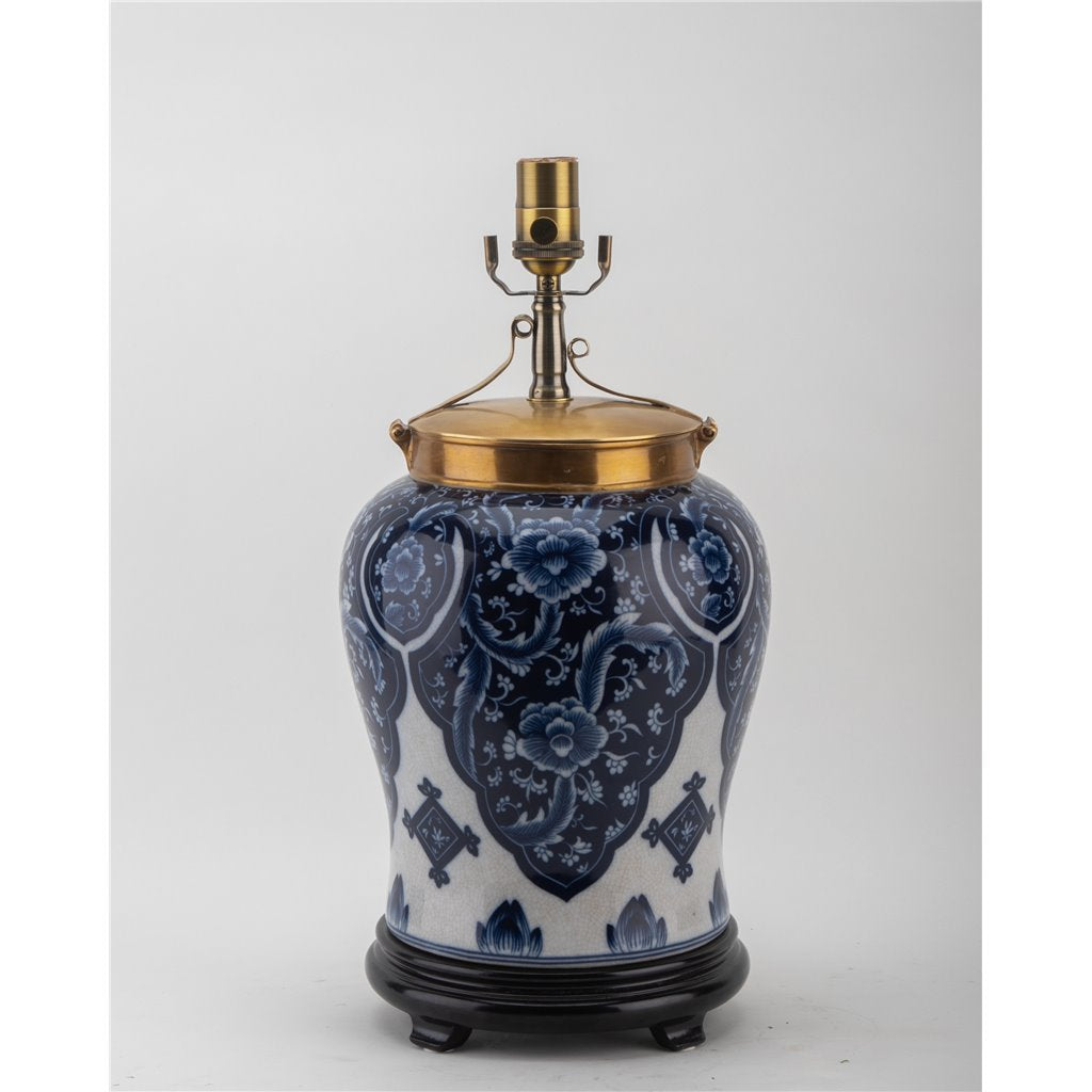 Warrior Blue Porcelain Table Lamp Bronze Ormolu