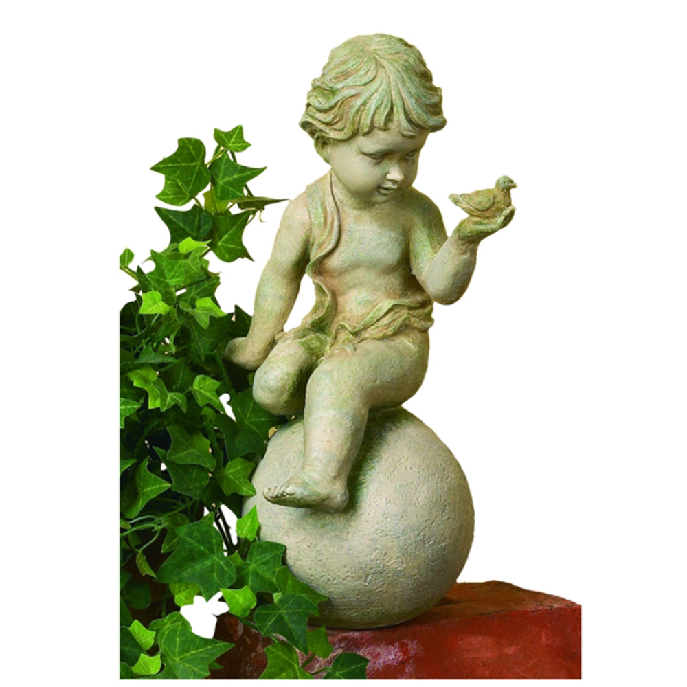 Garden Cherub on a Globe