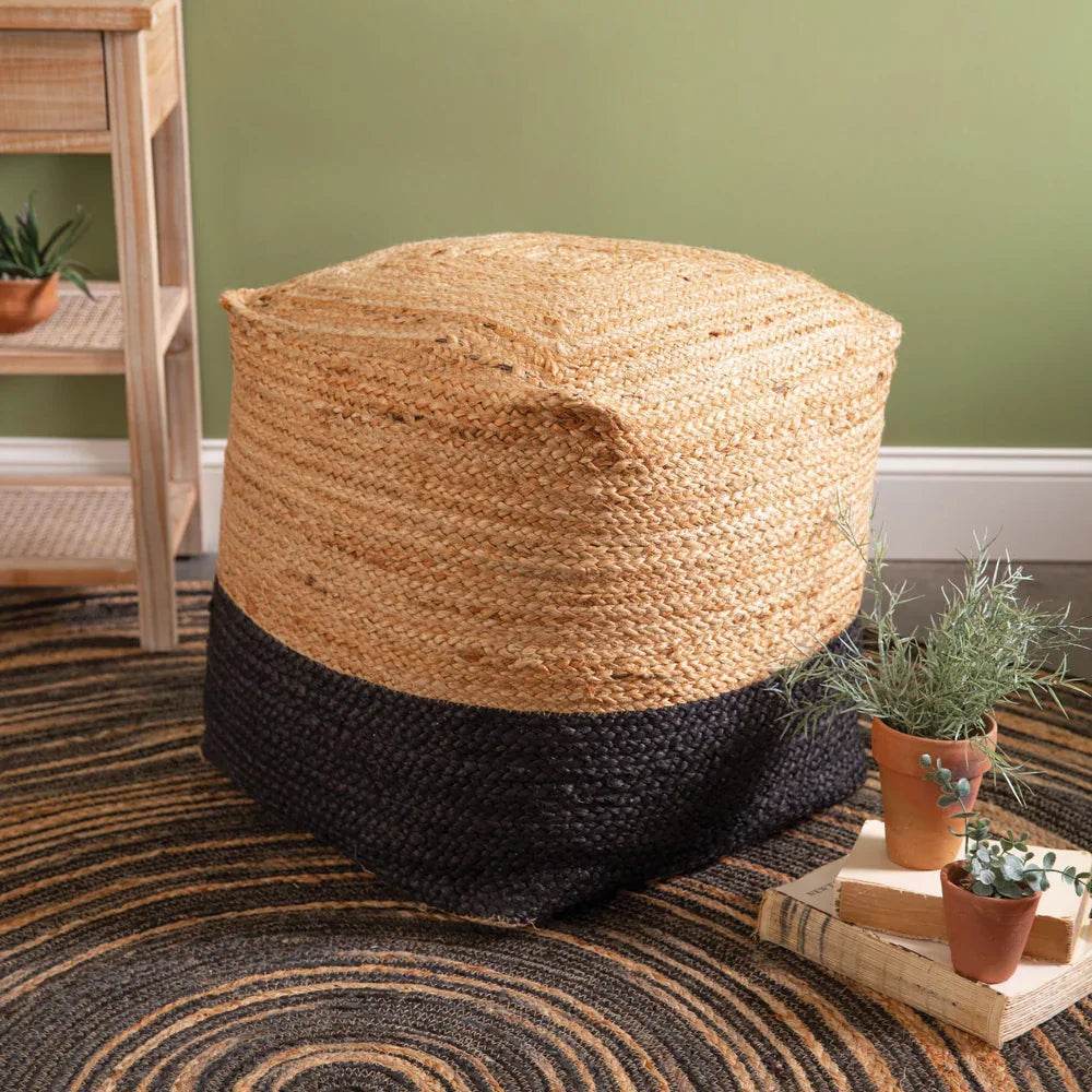 Jute Floor Pouf Cushion