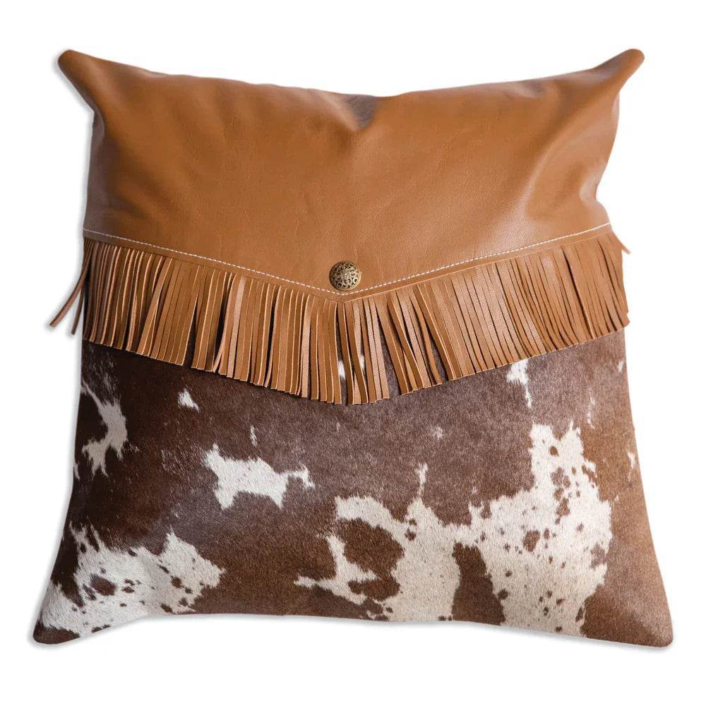 Jastuk Cowhide and Tassel Throw Pillow