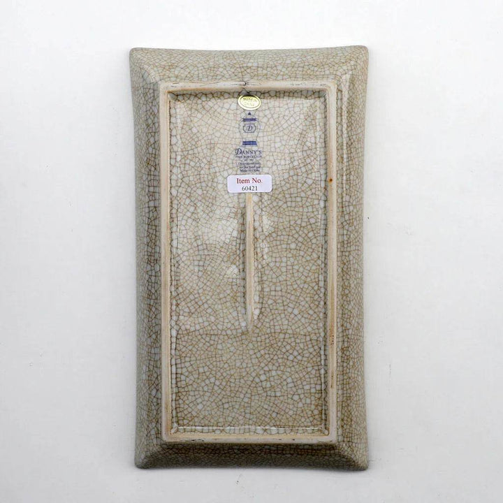 Vila White and Blue Rectangle Tray - Delamere Design