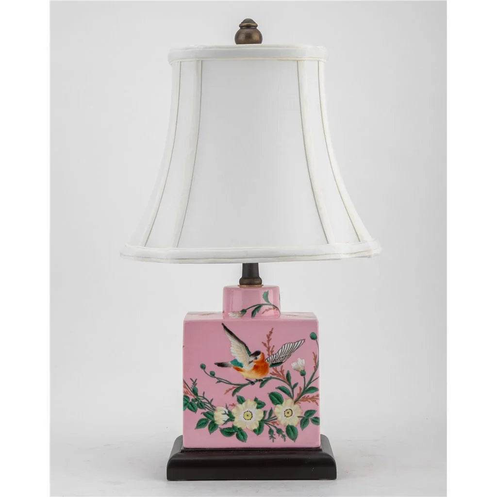 Khom Pink Floral Pattern Table Lamp