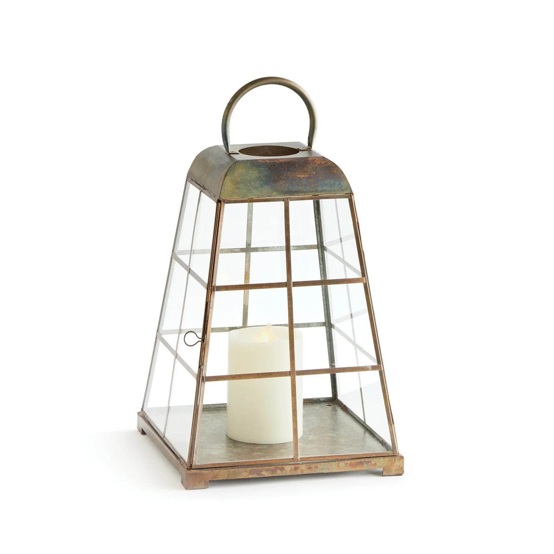 Small Antique Brass Lantern with Modern Design