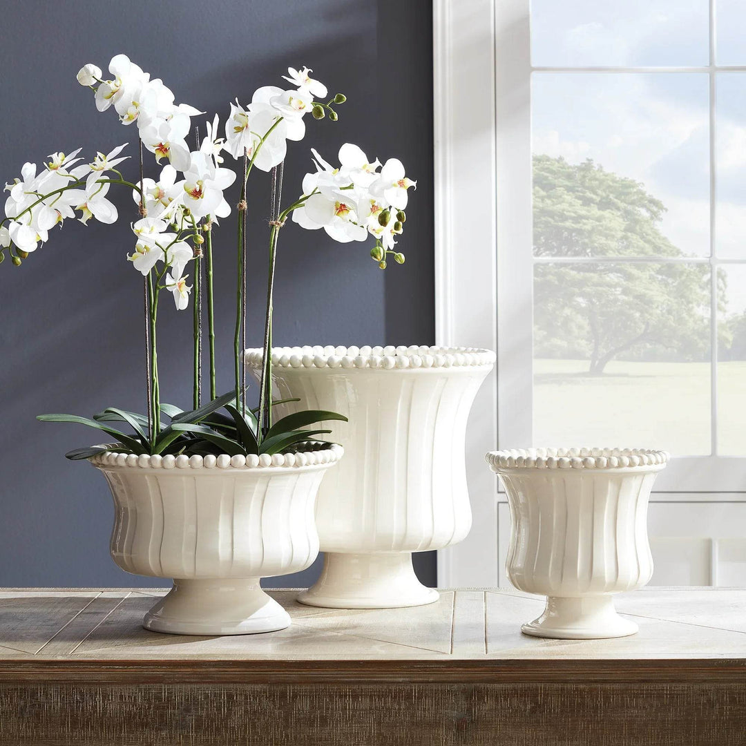 Faux White Moth Orchid Bowl Drop-In