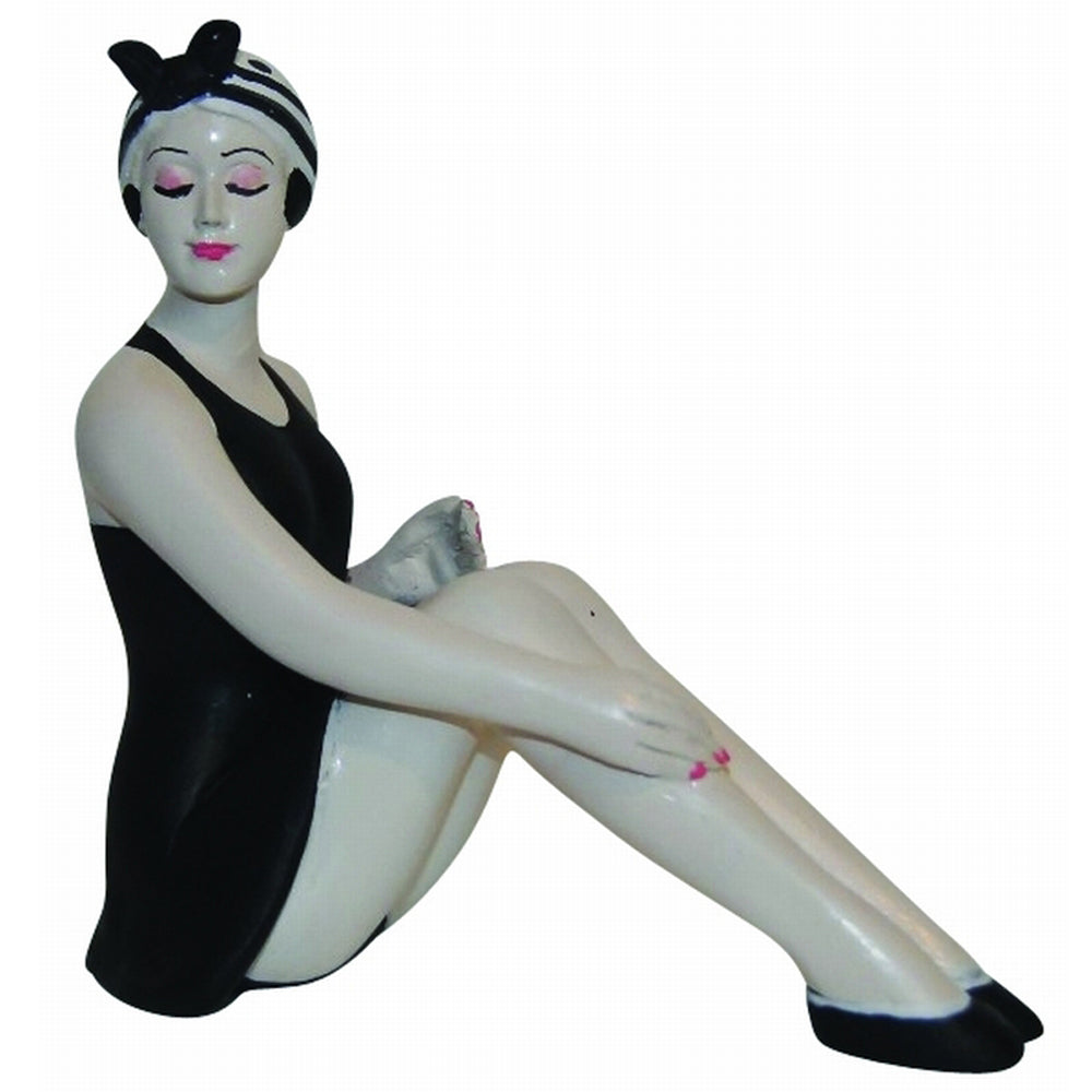 Small French Bathing Beauty Figurine Knees Up