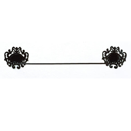 Towel Bar with Decorative Wall Mounts