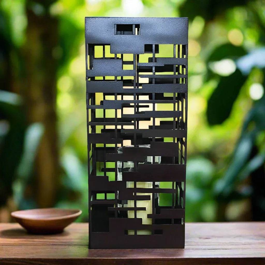 Gia Modern Geometric Lantern, Large