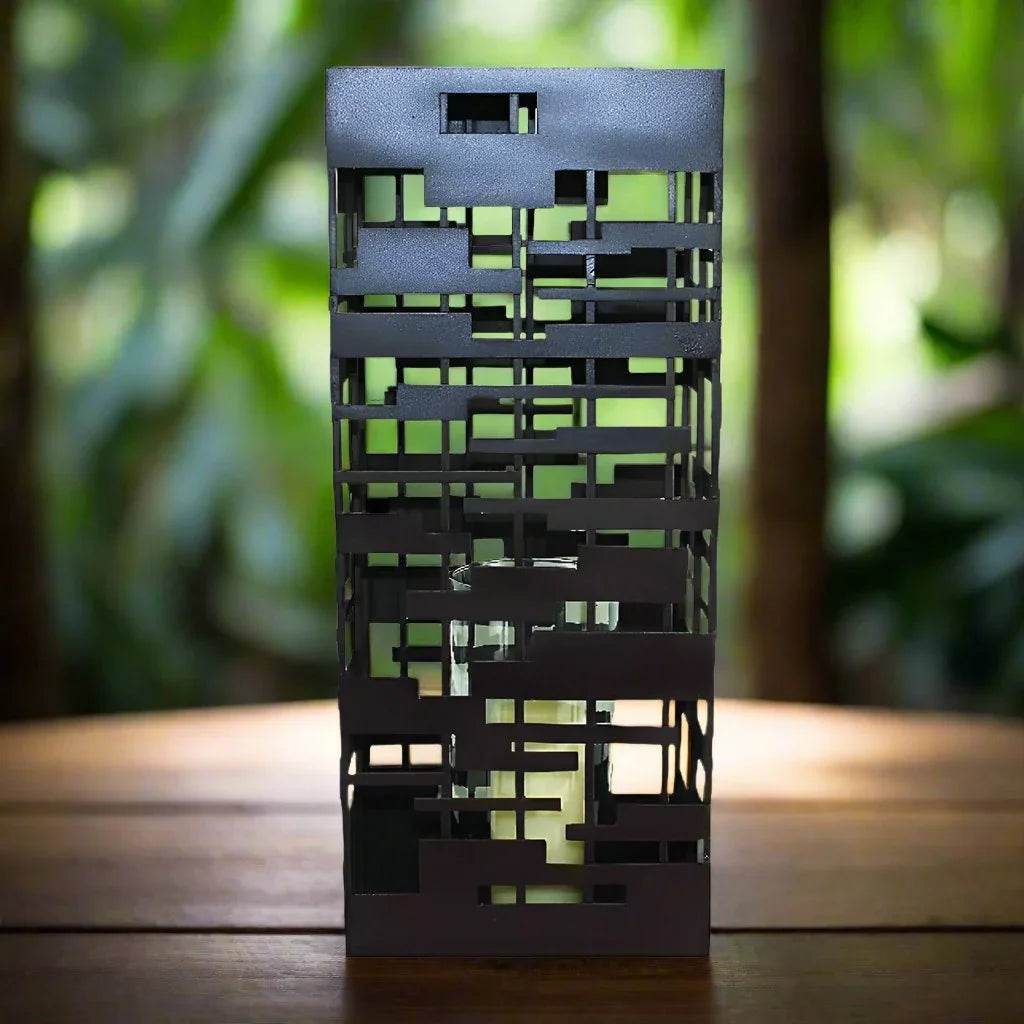 Gia Modern Geometric Lantern, Medium