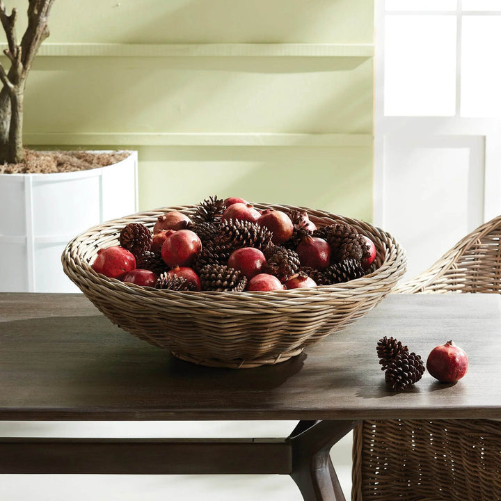 Large Rattan Display Basket - Stunning Centerpiece