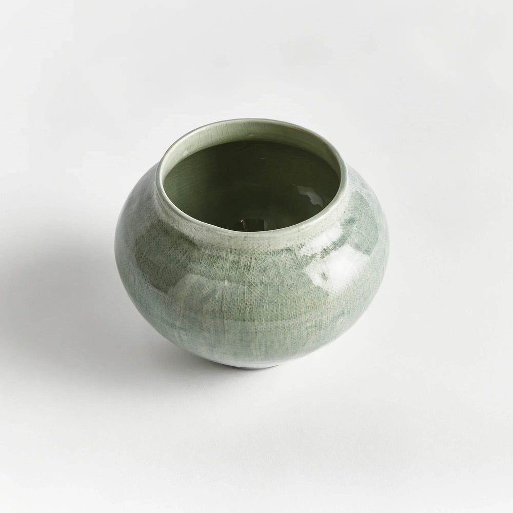 Modern Sage Green Ceramic Vase - Stylish Home Accent