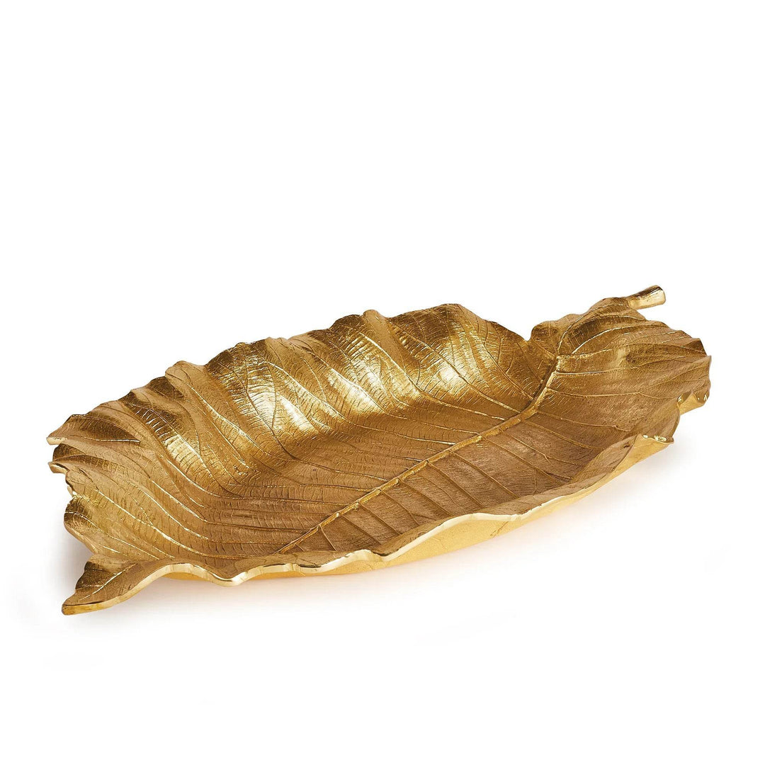 Gold Allegra Grand Leaf Tray