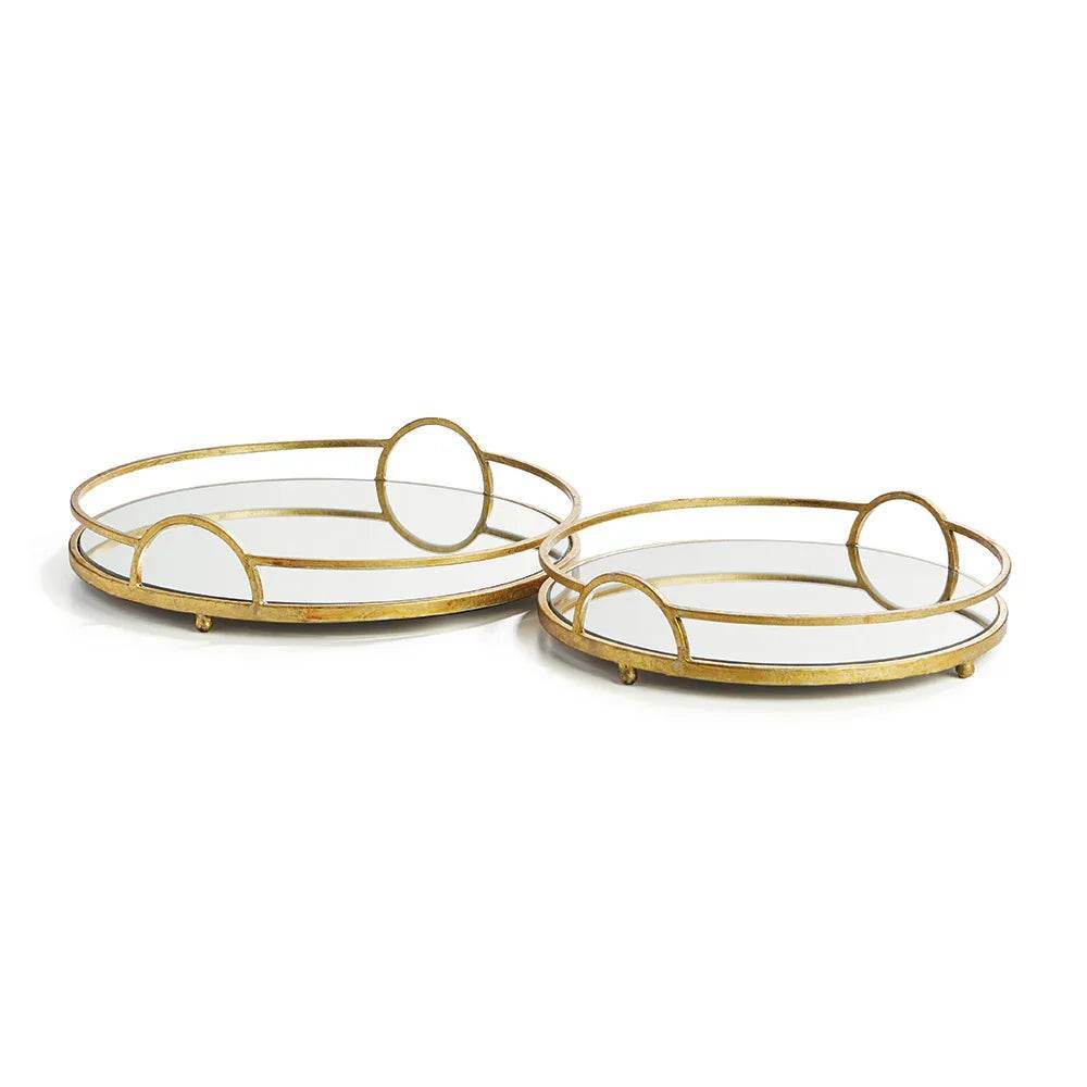 Mia Golden Mirrored Trays