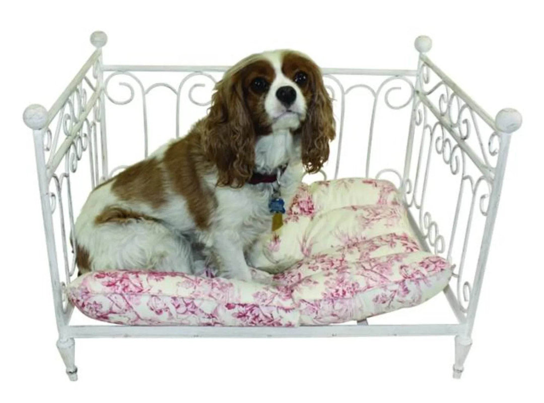 Iron Dog Bed in Antique White