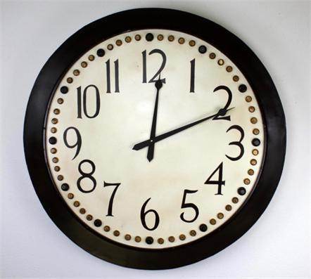 Medium Size Wall Clock in Rustic Brown black