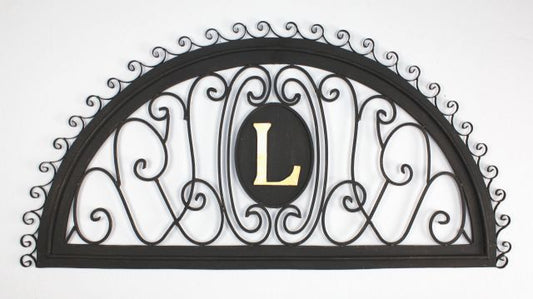 Custom Monogrammed Wall Grille with Scroll Accents