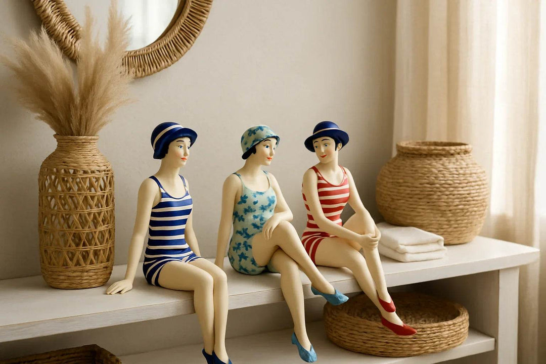 Vintage Style Bathing Beauty Figurines - Delamere Design