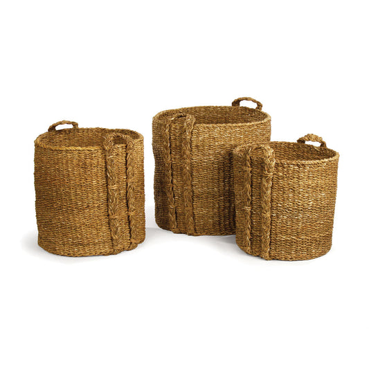 Seagrass is double-walled baskets that are supple, not stiff. Naturally beautiful. These laundry baskets are a fresh look for beach house or summer cottage.