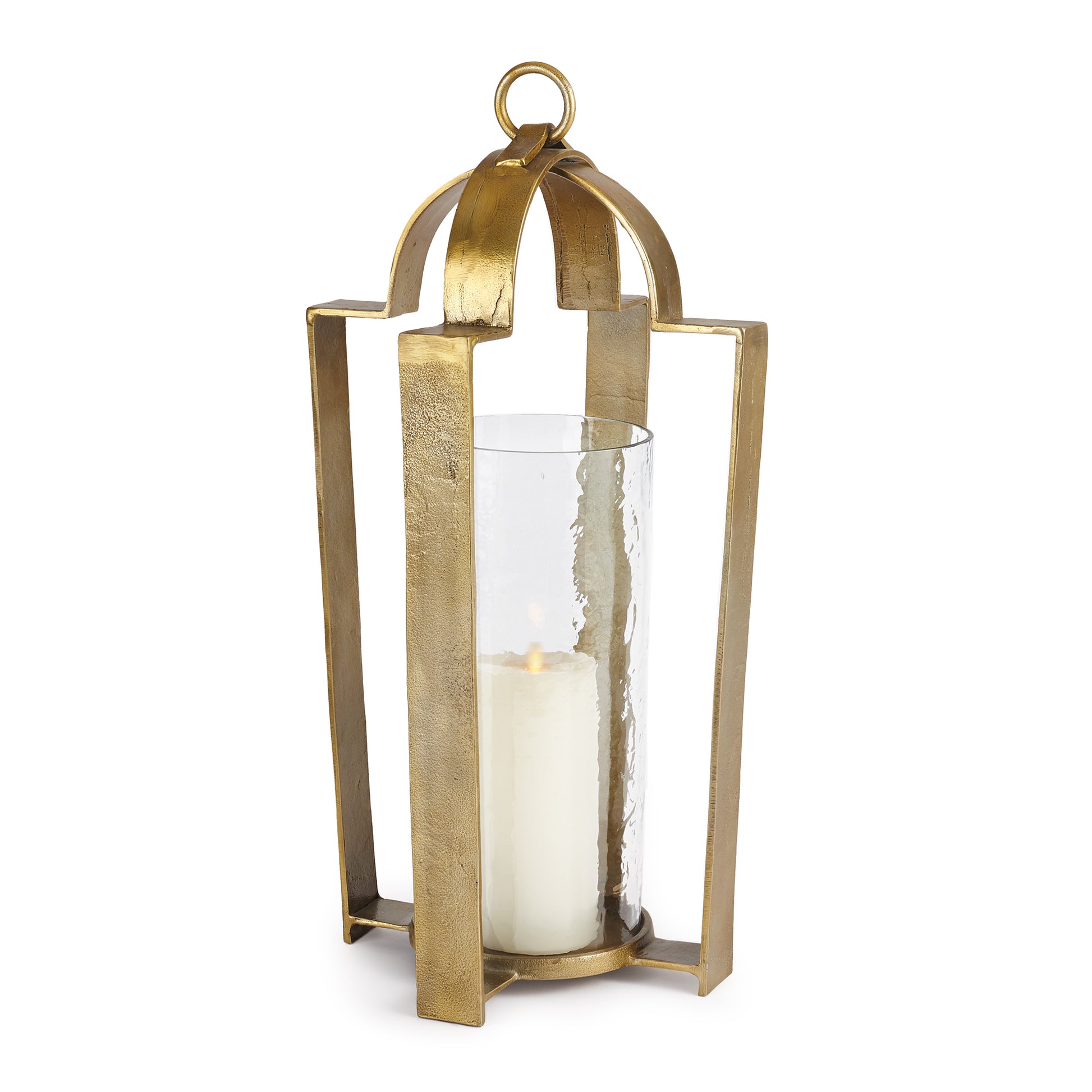 In a mix of warm bronze and clear glass, the Ainsworth is a classic look. Scaled for large spaces, this piece would be stunning on large mantle, entryway or covered porch.