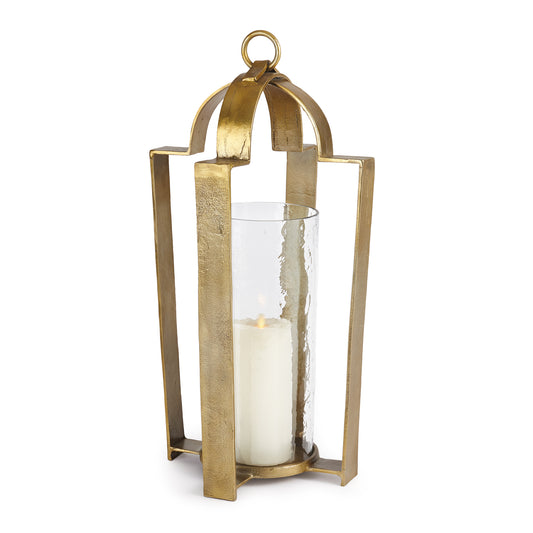 In a mix of warm bronze and clear glass, the Ainsworth is a classic look. Scaled for large spaces, this piece would be stunning on large mantle, entryway or covered porch.