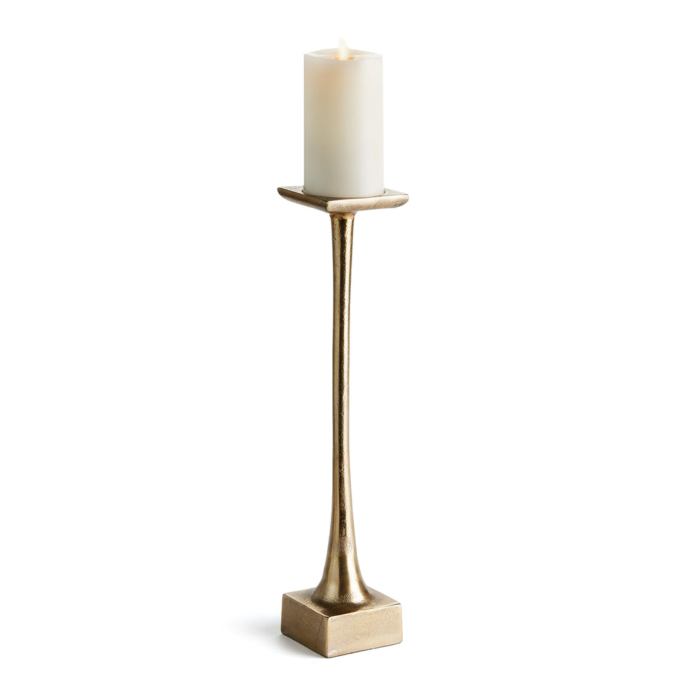 Tall Gold Candle Stand with Weighted Base for Elegant Decor