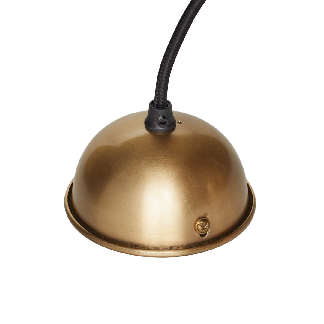 Farmhouse Pendant Light with Brass and Wood Accents