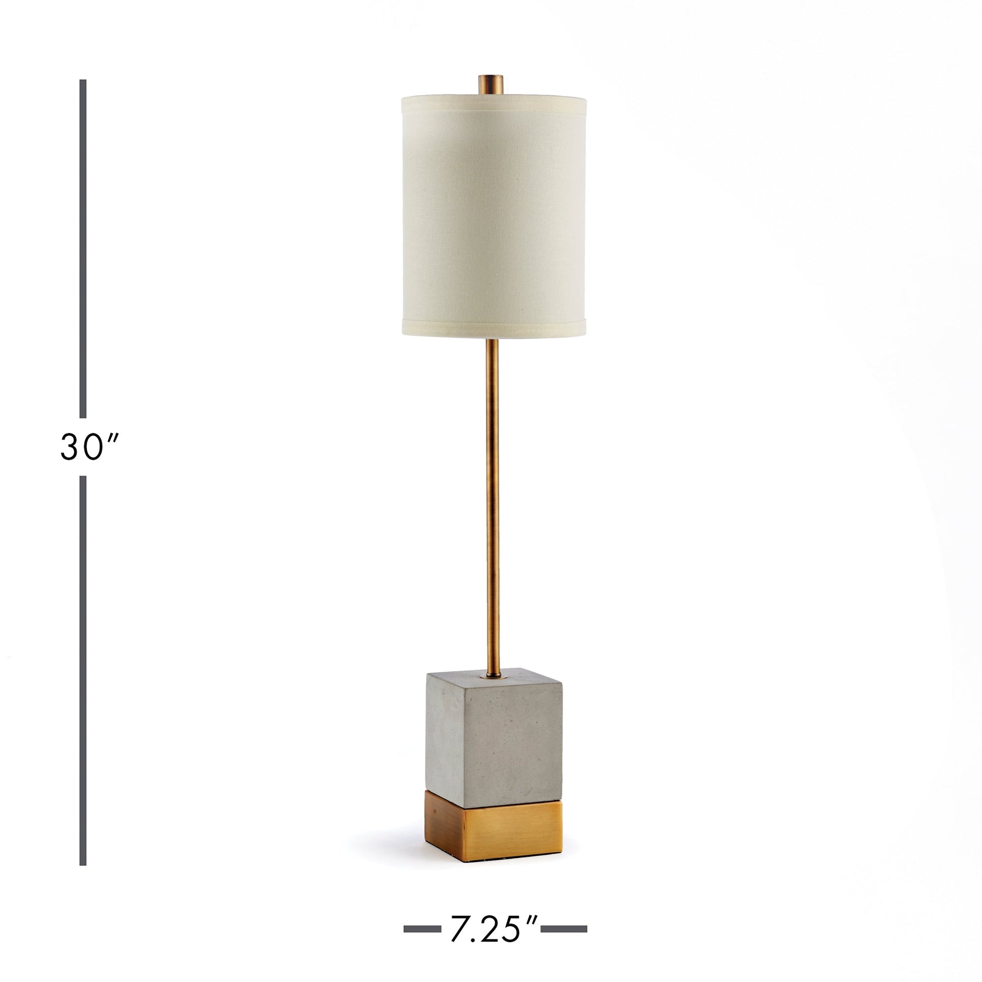 The tall, narrow Base and tailored shade are well-designed details not to be missed. Contemporary table lamp Experience the perfect blend of modern design and functionality with the Sara Tall Natural Concrete Table Lamp