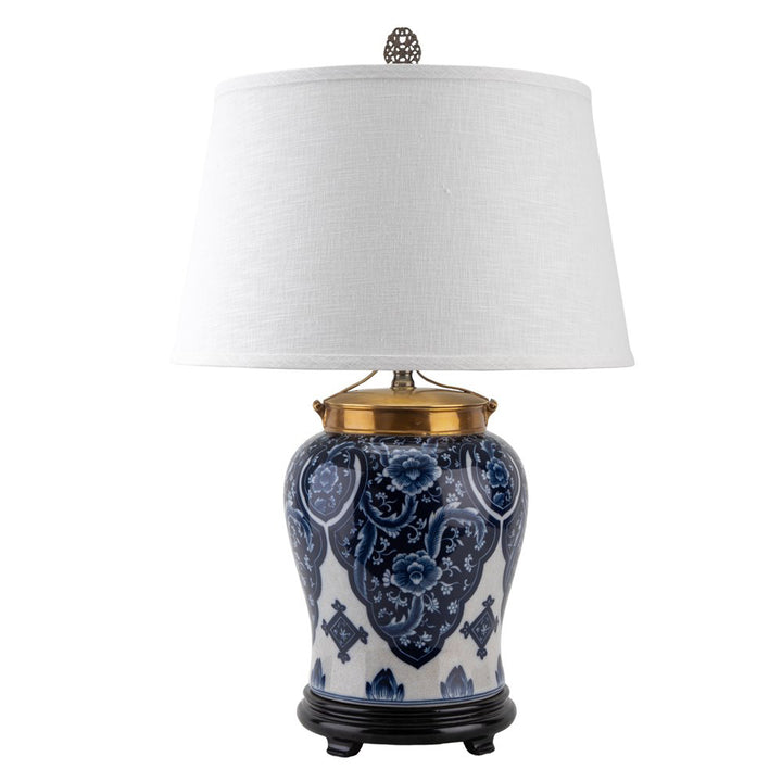 Warrior Blue Porcelain Table Lamp Bronze Ormolu