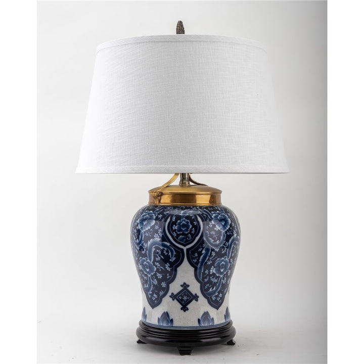 Warrior Blue Porcelain Table Lamp Bronze Ormolu