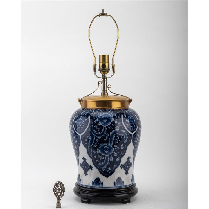 Warrior Blue Porcelain Table Lamp Bronze Ormolu