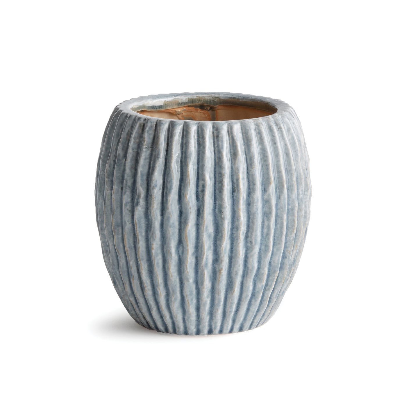 Subtle in a soft blue glaze, this vase has an understated beauty. With an artisan's touch, it is a stand-out gardeners pot. Drop a lush green or your favorite floral & watch it flourish.