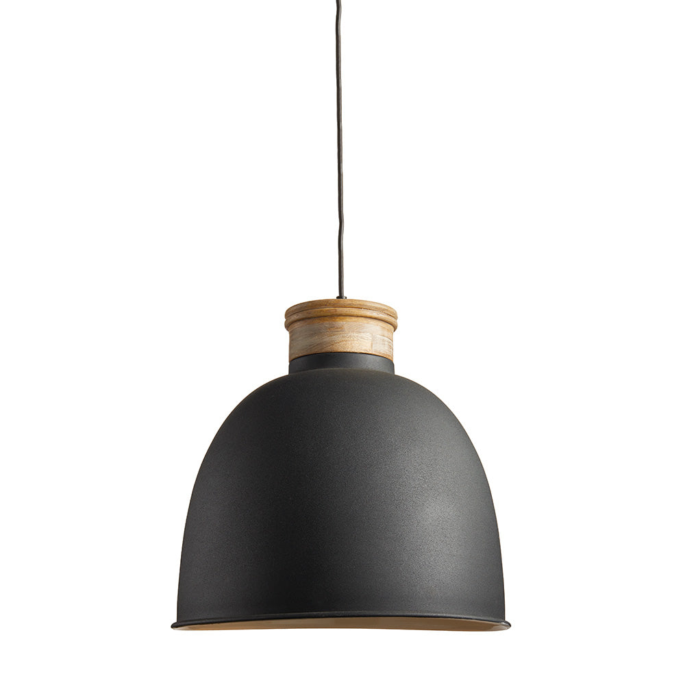 The Zeke Pendant strikes the perfect balance of wood & metal. Illuminate the entryway, hall or kitchen table in sophisticated style.