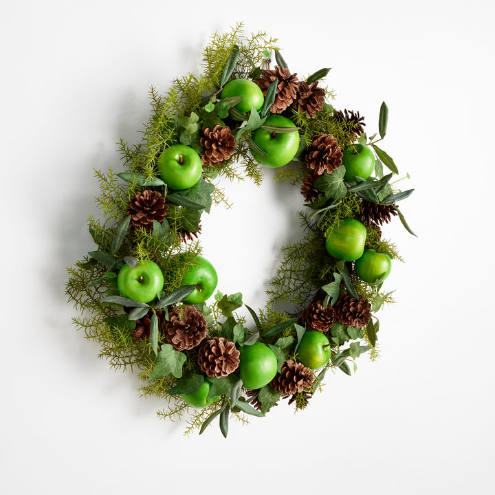 Apple & Mixed Botanicals Wreath 24"