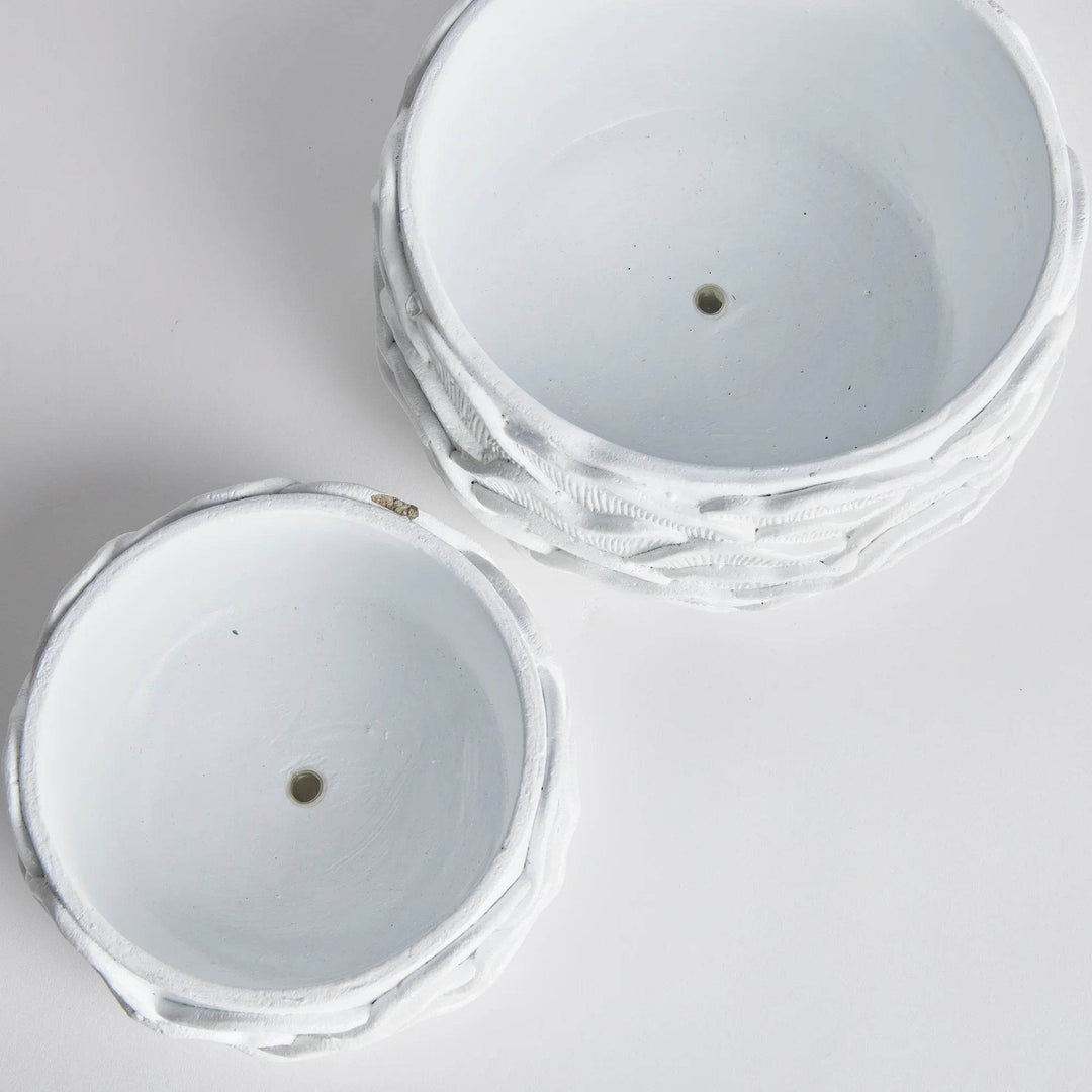 Ashika Concrete Planter Pots, Set Of 2 - Delamere Design