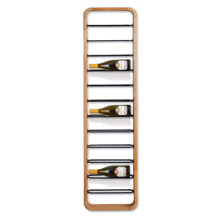 Modern Wall-Mounted 12-Bottle Wine Rack for Stylish Storage