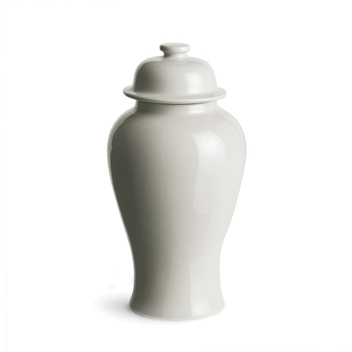 Lili White Ceramic Lidded Ginger Jar - Large