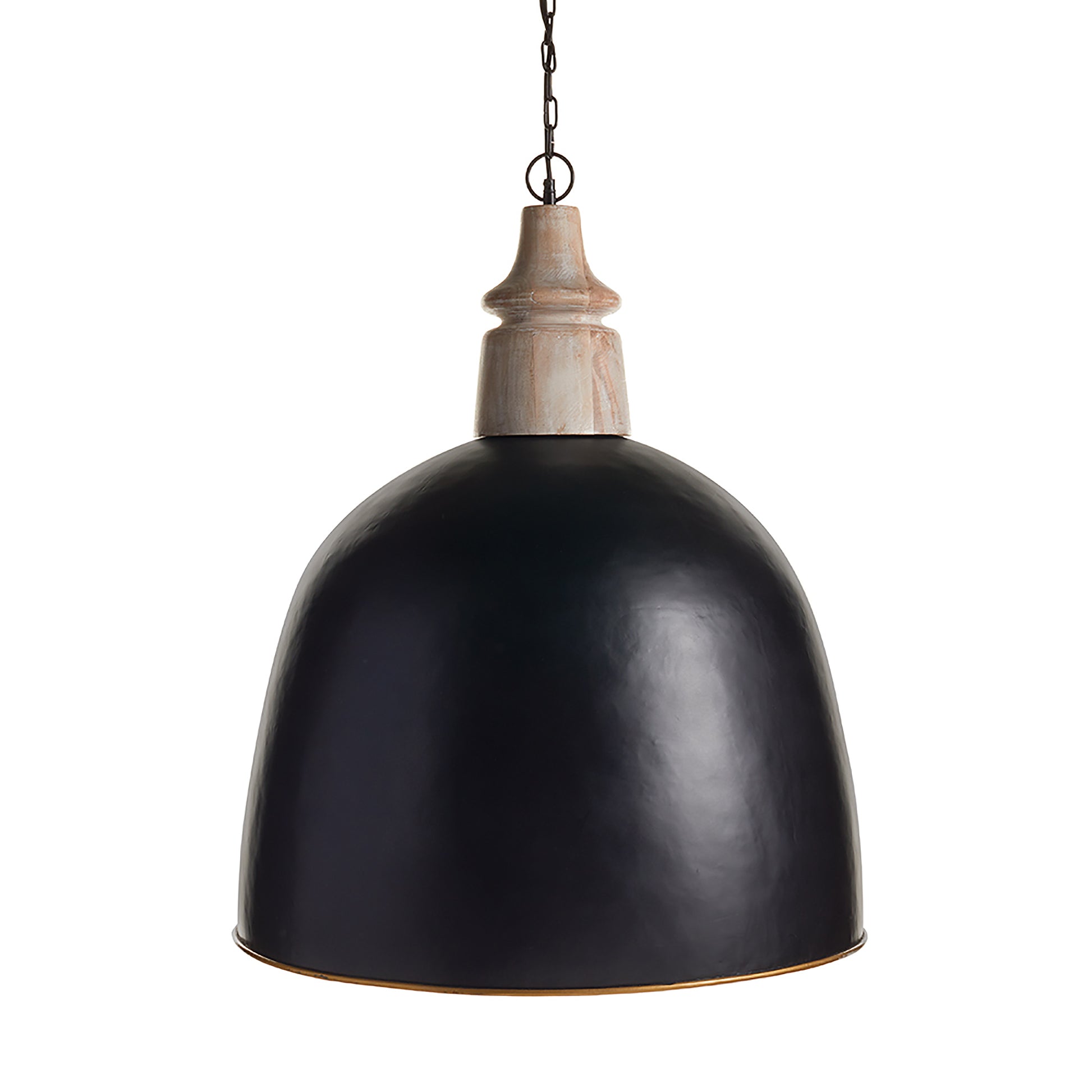 This utterly grand pendant with golden interior lining strikes the perfect balance. Illuminate the entryway, hall or kitchen table in sophisticated style.