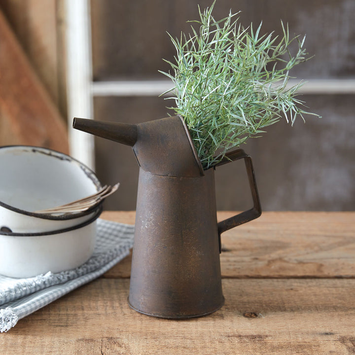 Antique-Inspired Oil Can Pitcher - Rustic Charm for Your Home Decor