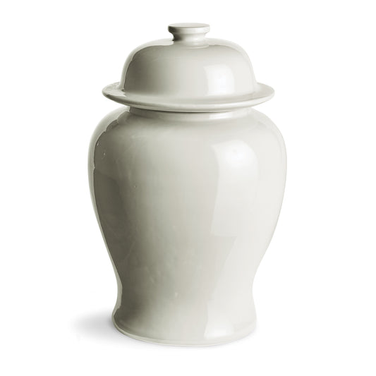 Koa White Wide Lidded Ginger Jar Large