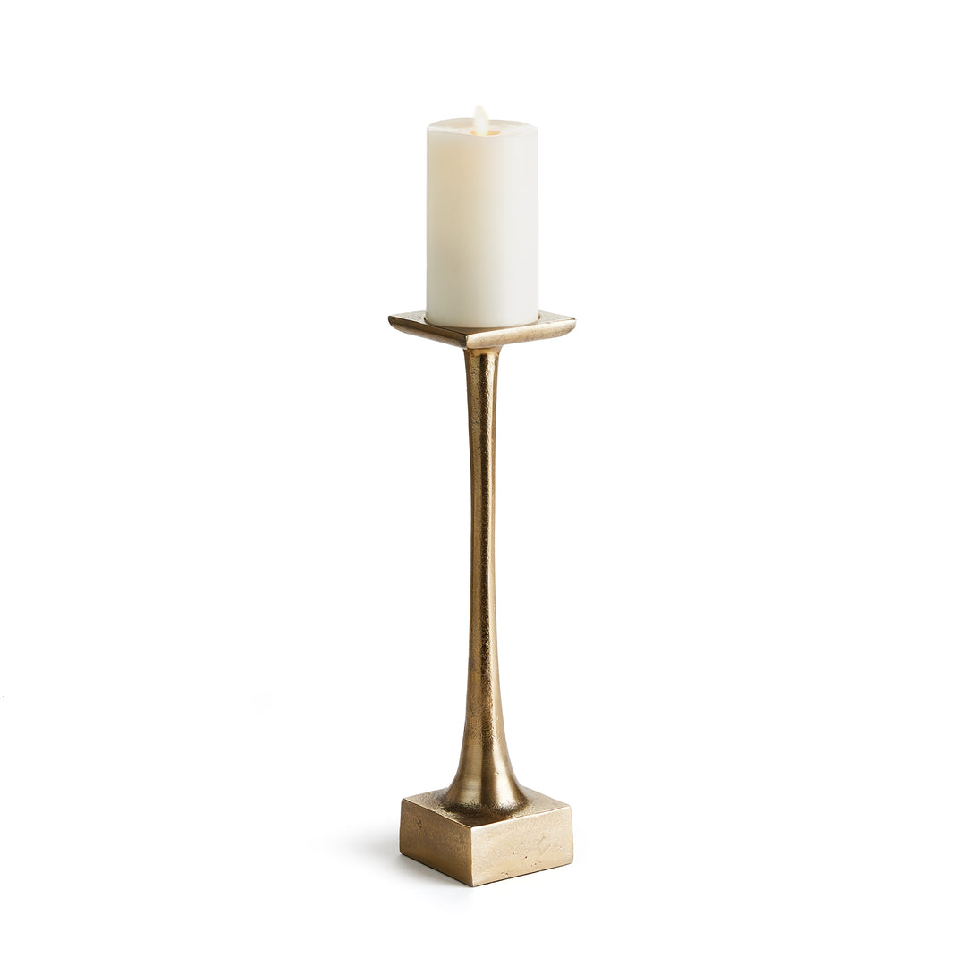 Medium Gold Candle Stand with Weighted Base for Timeless Elegance