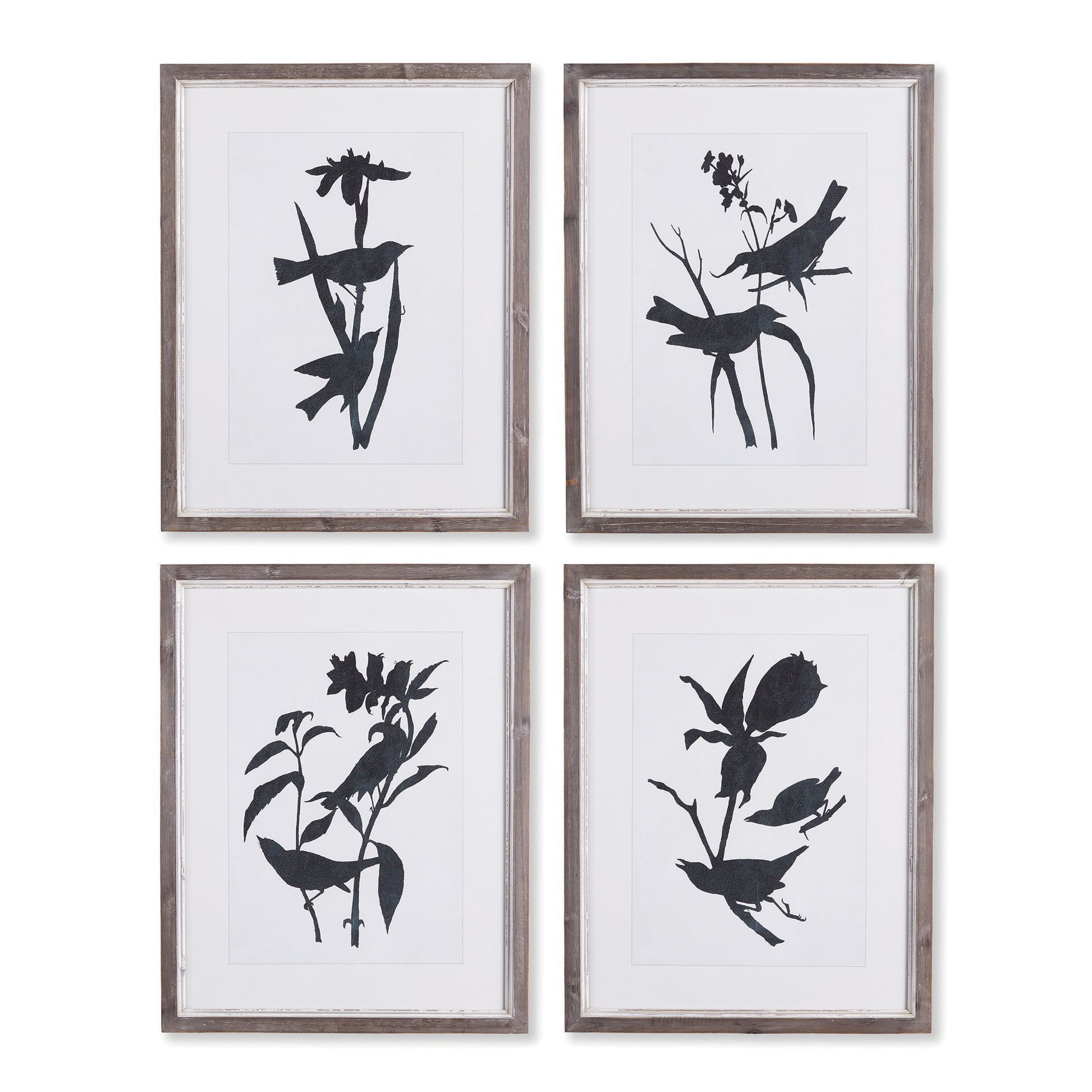 The simplicity of form and composition is executed beautifully in these Bird Silhouette Prints. In a stark contrast of black on white, we see a familiar scene in a whole new light.