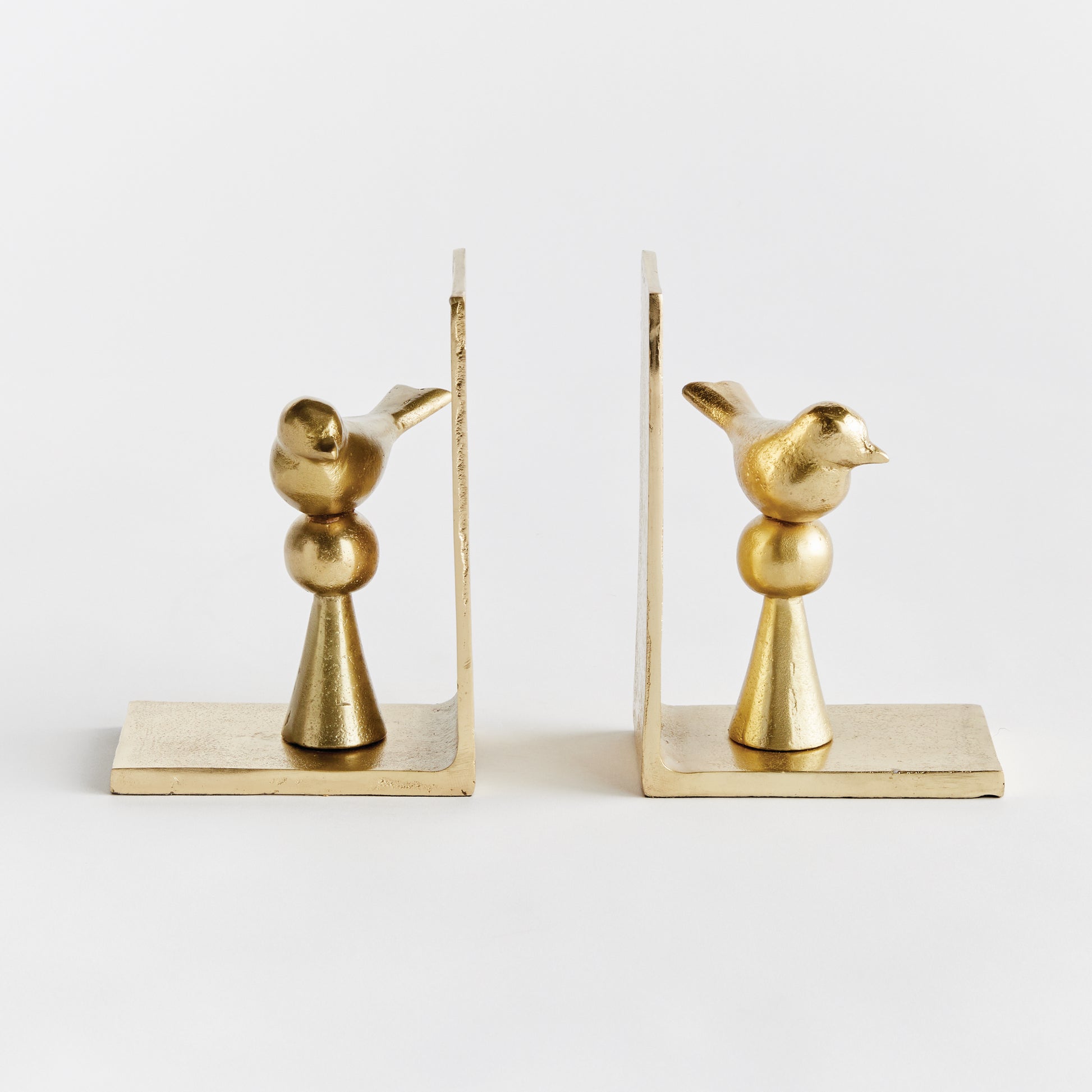 Bird Bookends in Gold, Set Of 2