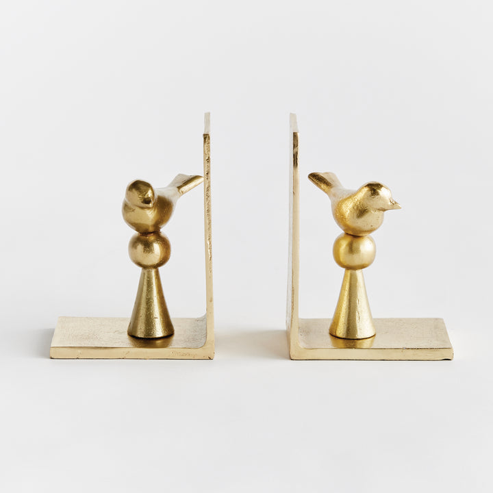 Bird Bookends in Gold, Set Of 2