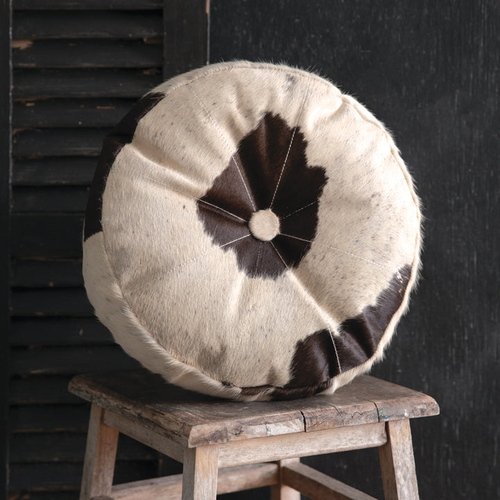 Jastuk Round Cowhide Throw Pillow