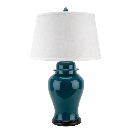 blue green table lamp