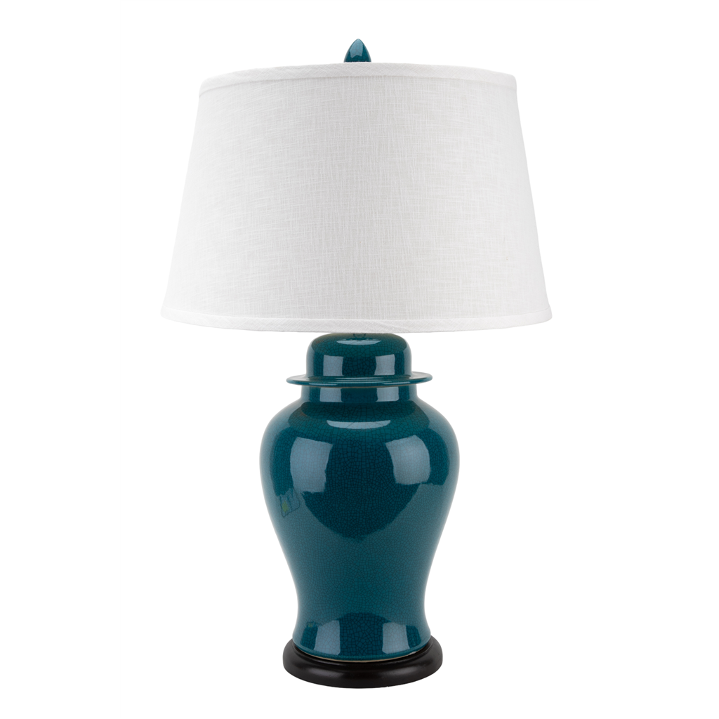 Temple Bar Table Lamp Peacock Green