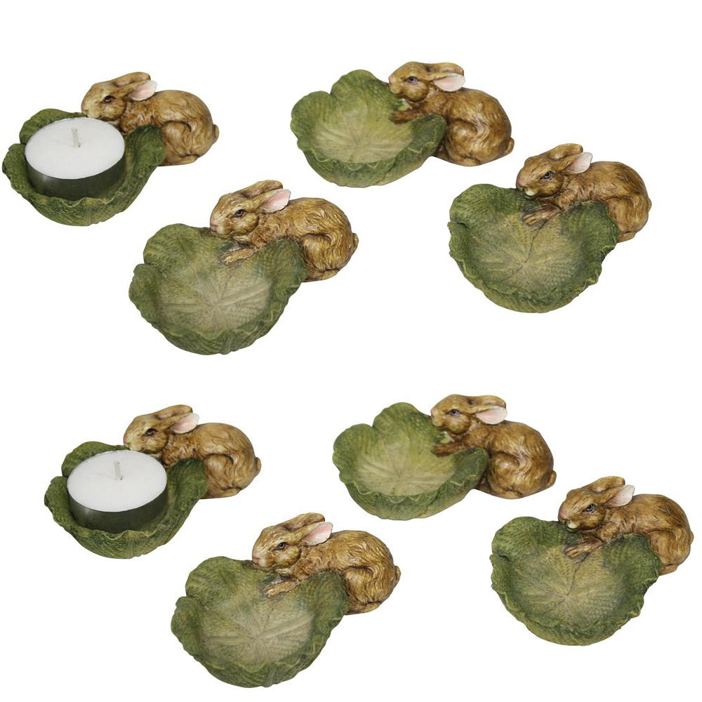 Bunny Tea Light Candle Holders, Set of 8