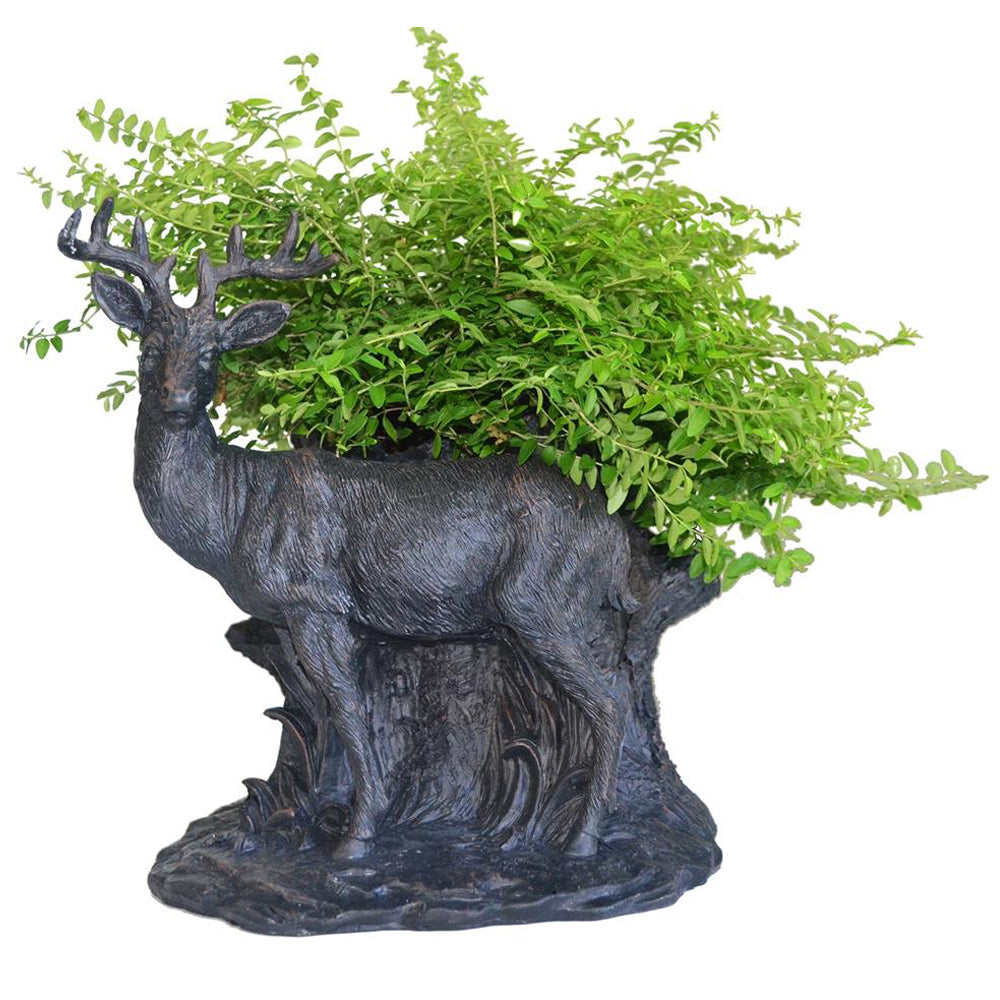 Lodge Style Deer Planter