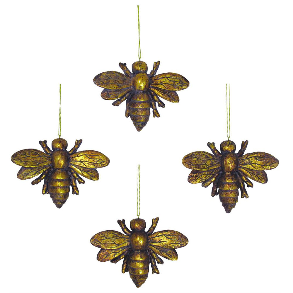 Christmas Bee Ornaments - Set of 8